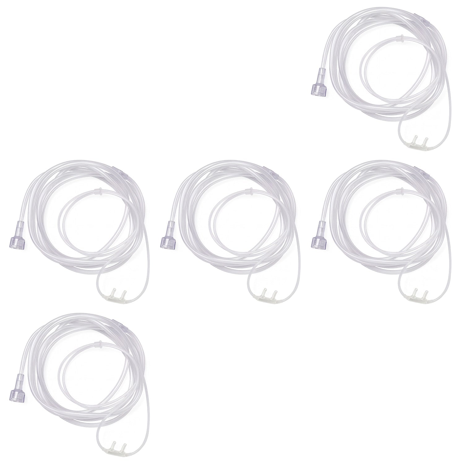 Soft Nasal Cannula with Universal Connector & 7-Foot Oxygen Supply Tubing