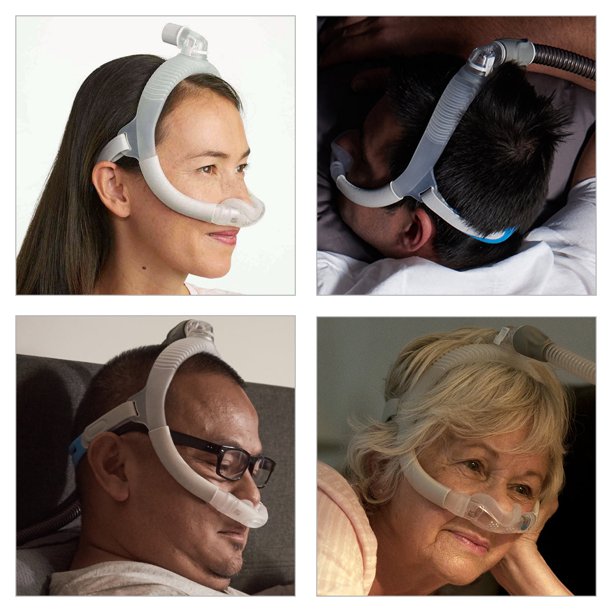 Four Pictures of People Wearing the n30i Mask