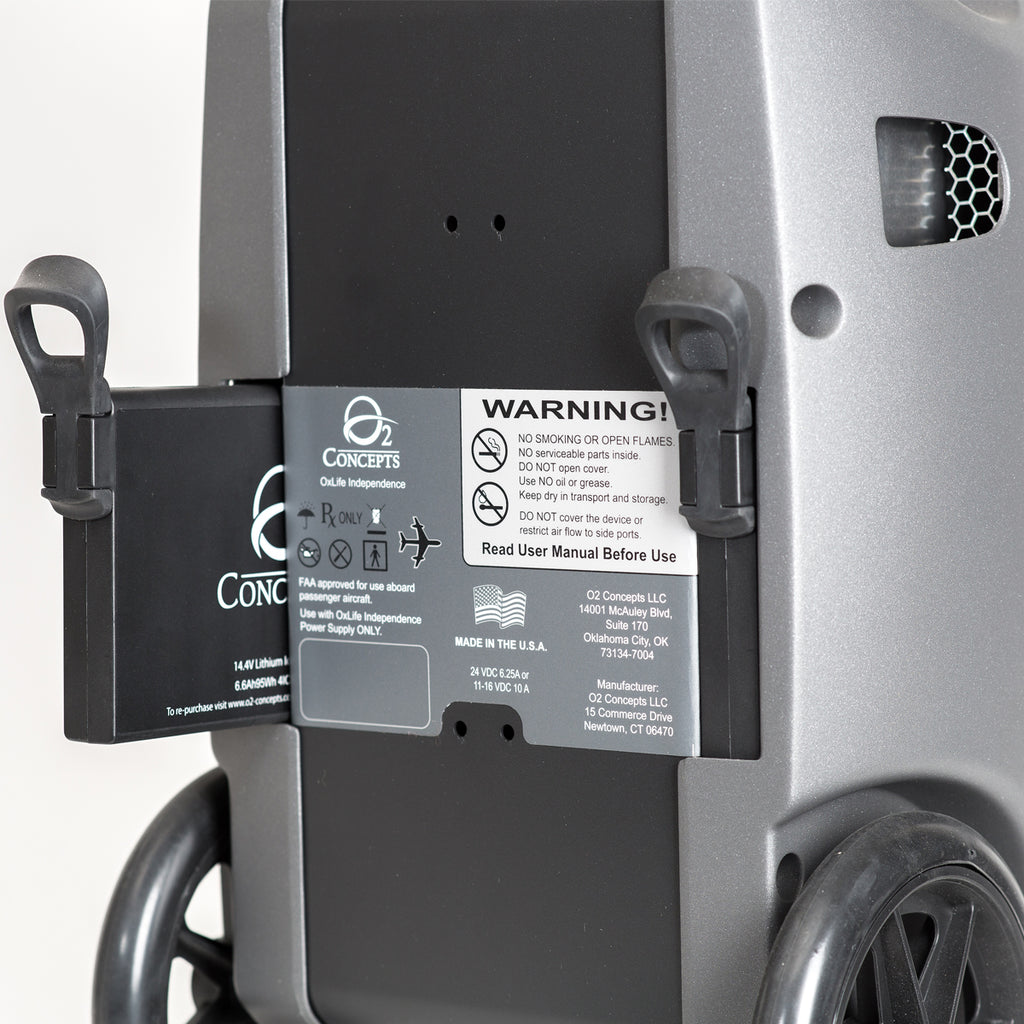 OxLife Portable Oxygen Concentrator Battery View 