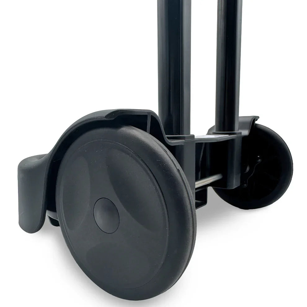 Close up view of Oxlife Liberty 2 Travel Cart Wheels 