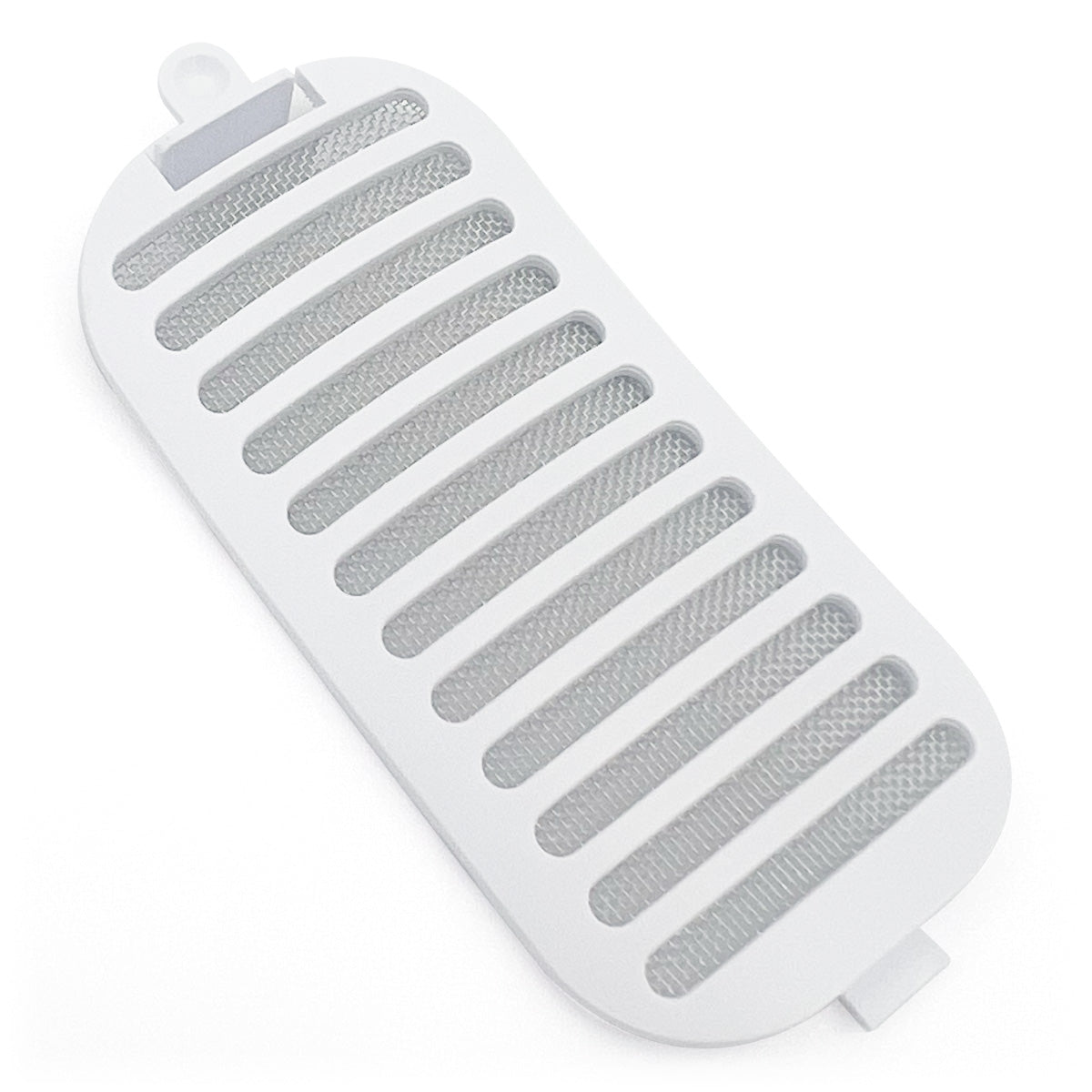 A white filter cover designed for Rhythm P2, P2-E6 & P2-E7 Portable Oxygen Concentrators.