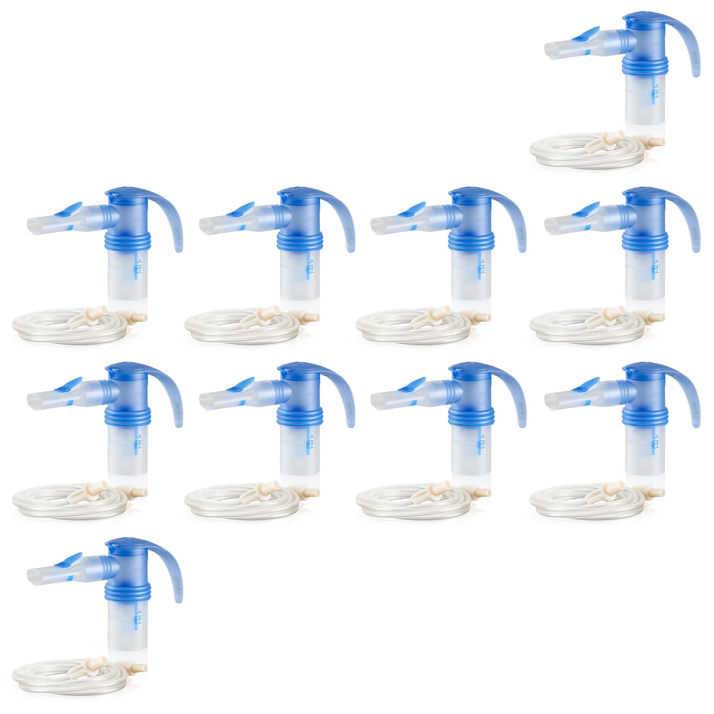 Ten Pack of Pari LC Sprint Reusable Nebulizer Cup with 6-Foot Vios Pro Tubing