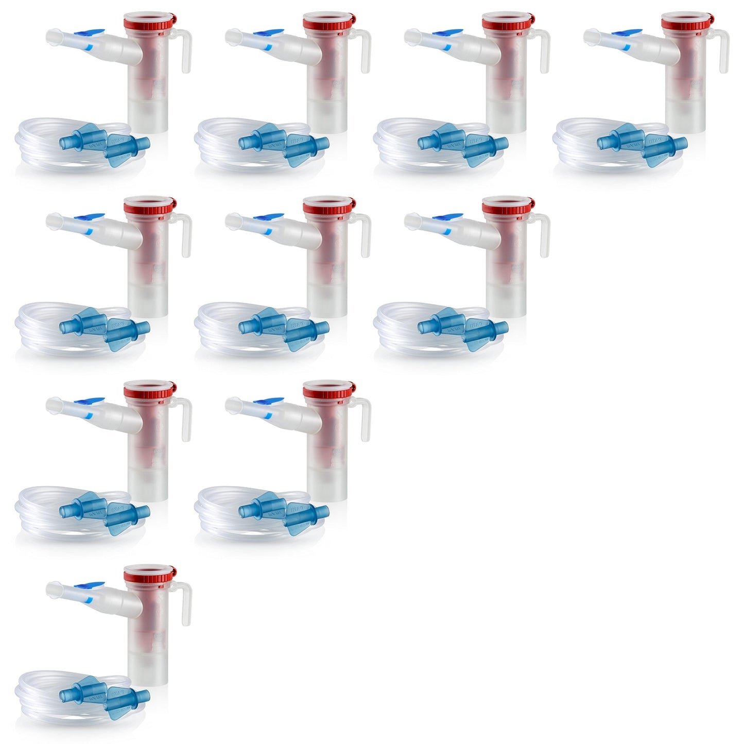 Pack of 10 Pari LC Star Reusable Nebulizers with Tubing