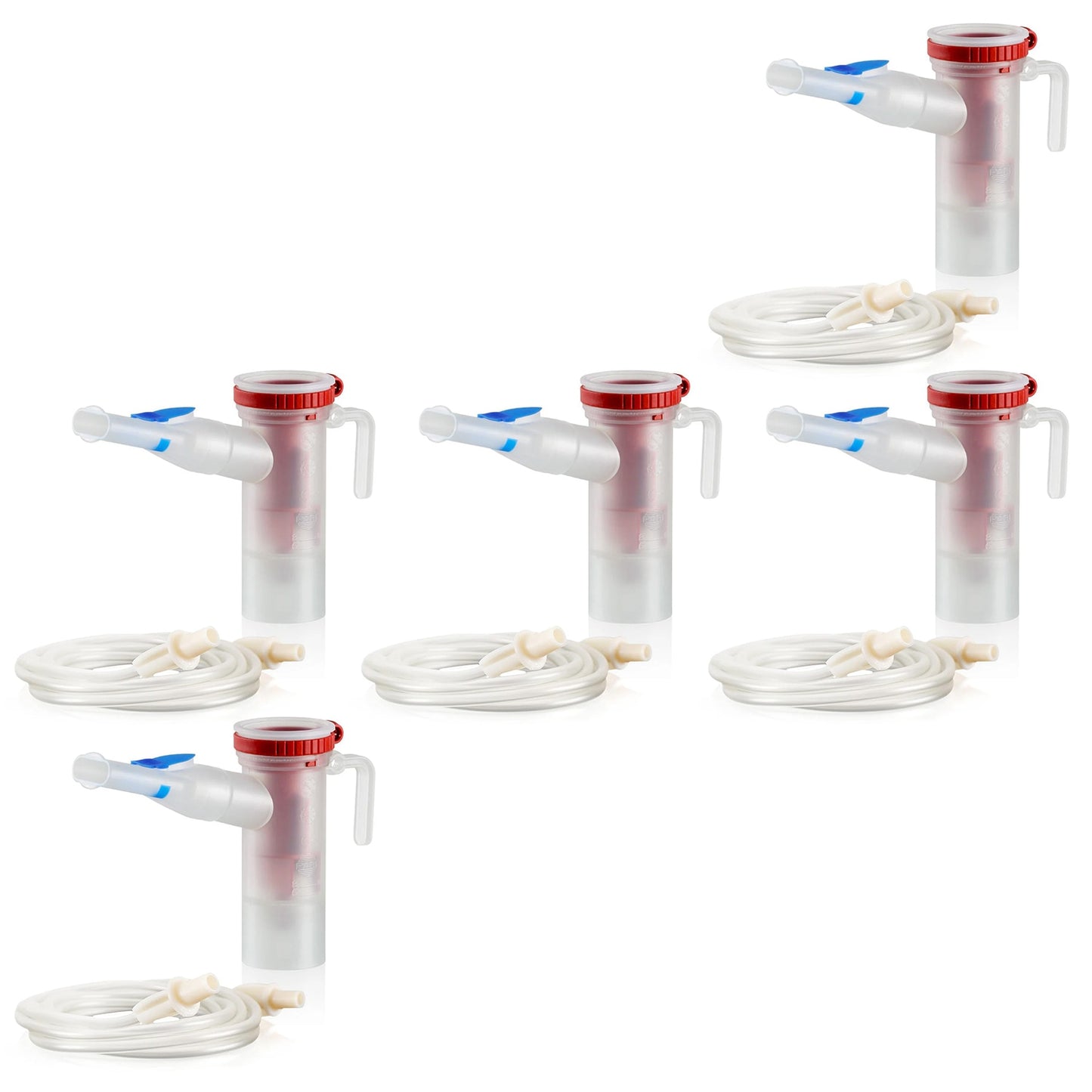 Pack of 5 Pari LC Star Reusable Nebulizers with Vios Pro Tubing 