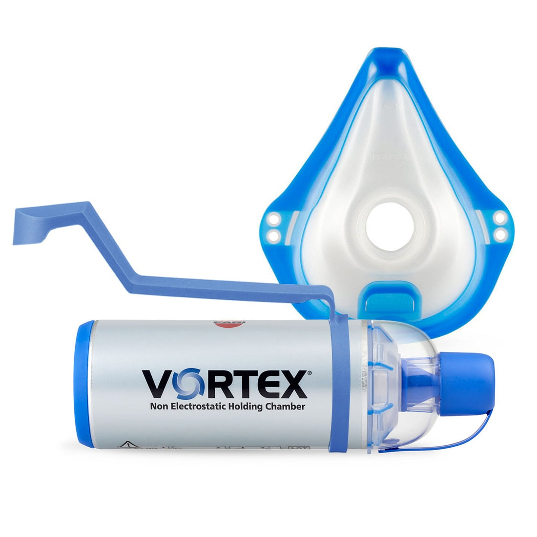 Pari Vortex VHC Shown with Adult Mask and One Handed Operation Aid