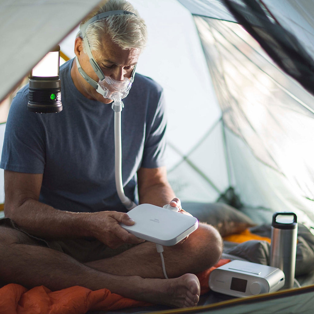 camping with philips travel pap battery