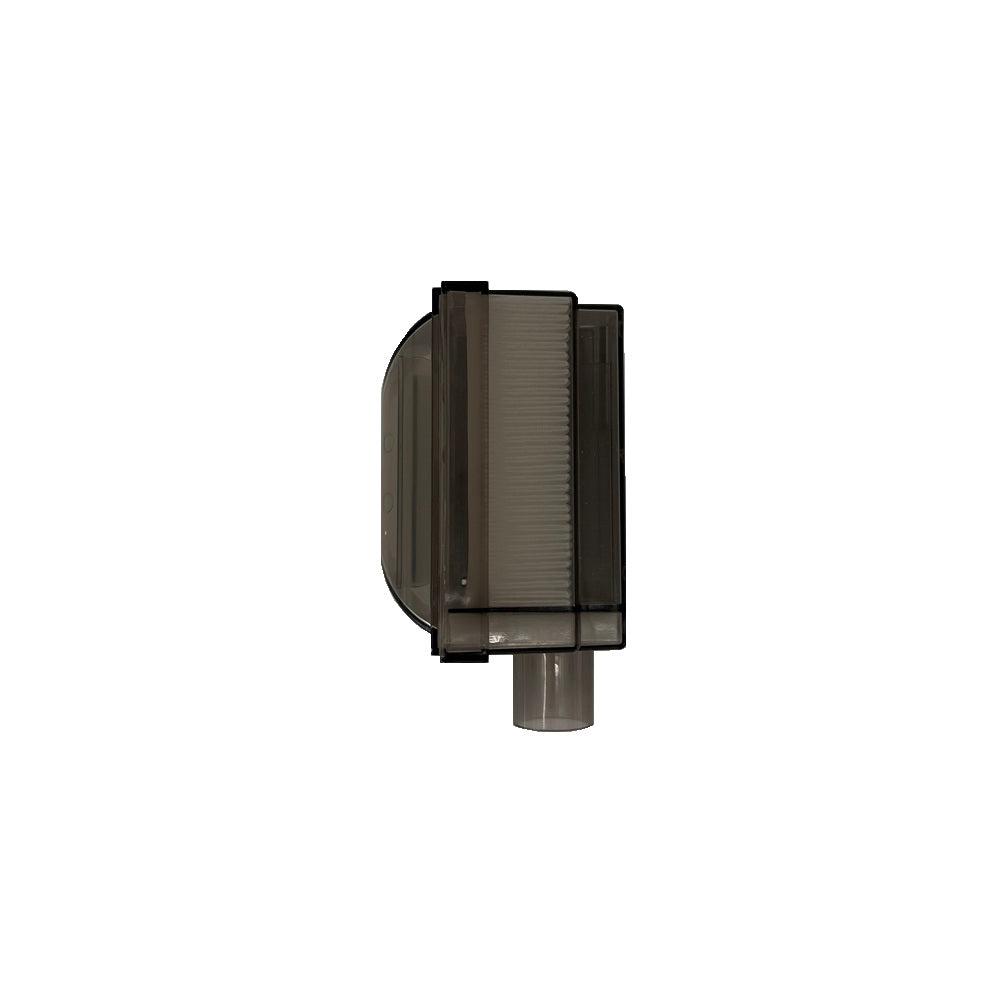 side view of black inlet filter for Phoenix 5 oxygen concentrator 