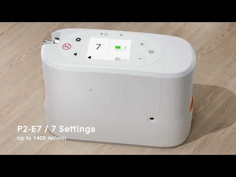 Rhythm P2-E7 Portable Oxygen Concentrator Package (Pulse Dose 1-7)