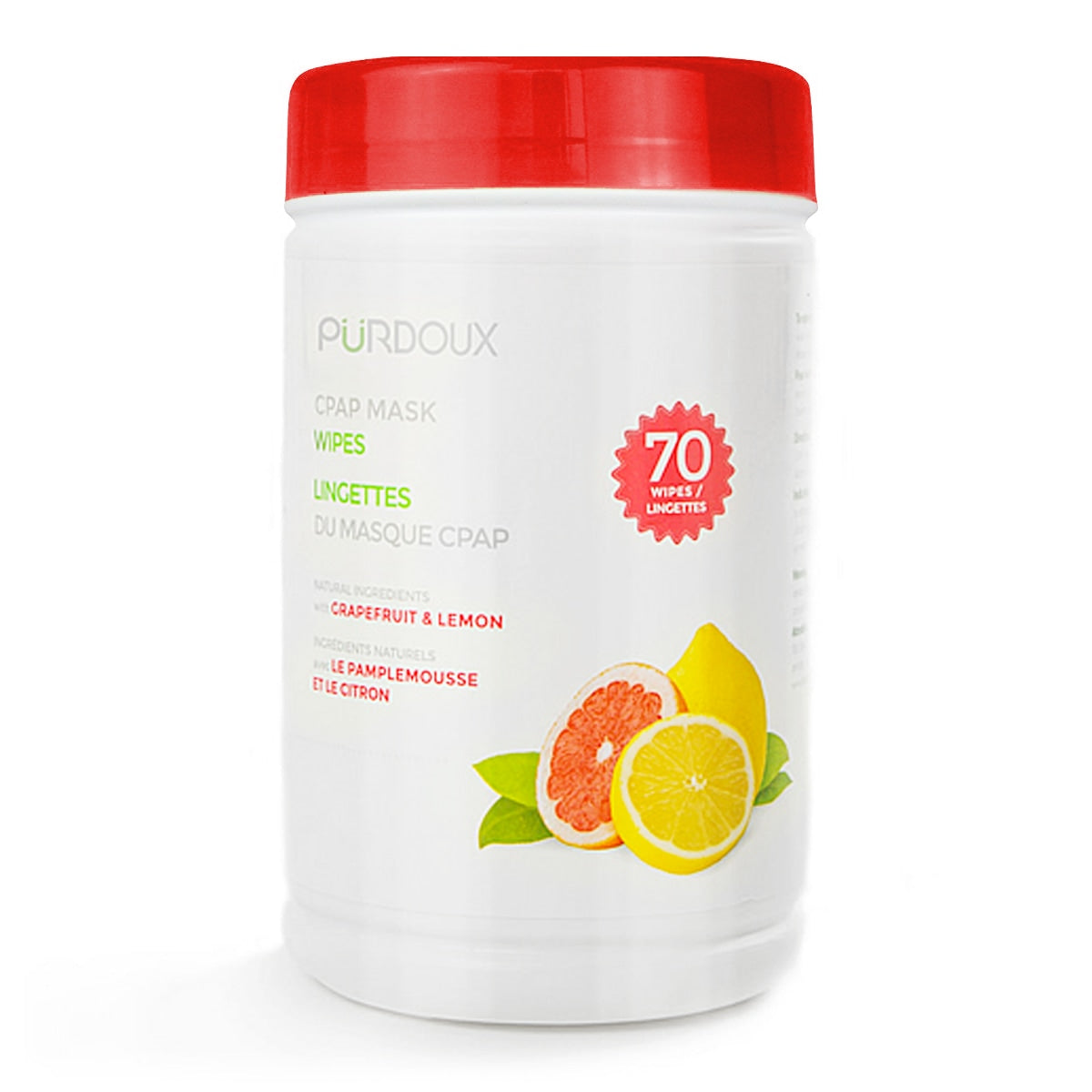 Purdoux CPAP Mask Wipes Citrus Scented Canister