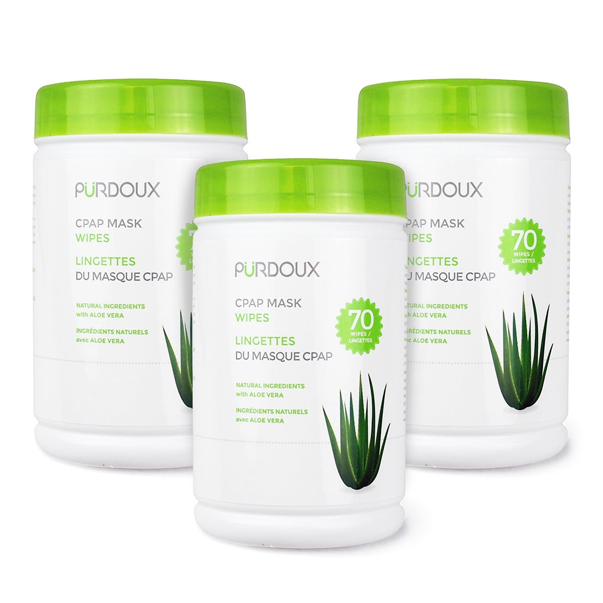 Purdoux Unscented Wipes 3 Pack