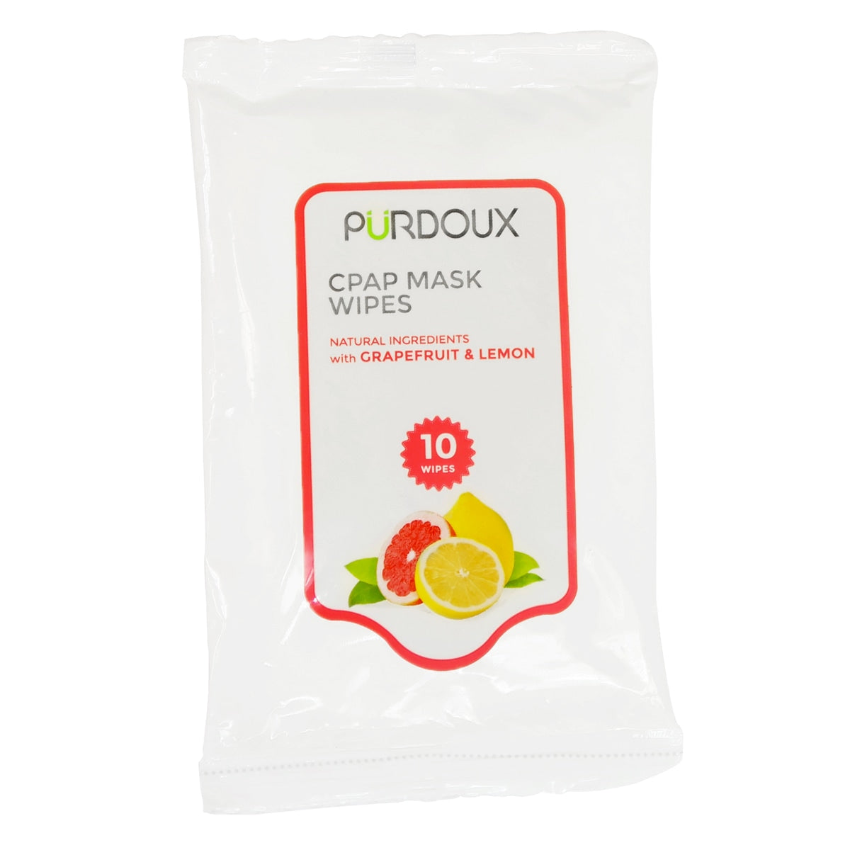 travel size cpap mask wipes grapefruit and lemon scented