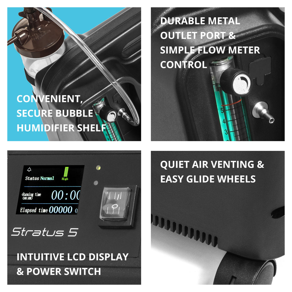 Stratus Oxygen Concentrator Product Highlights
