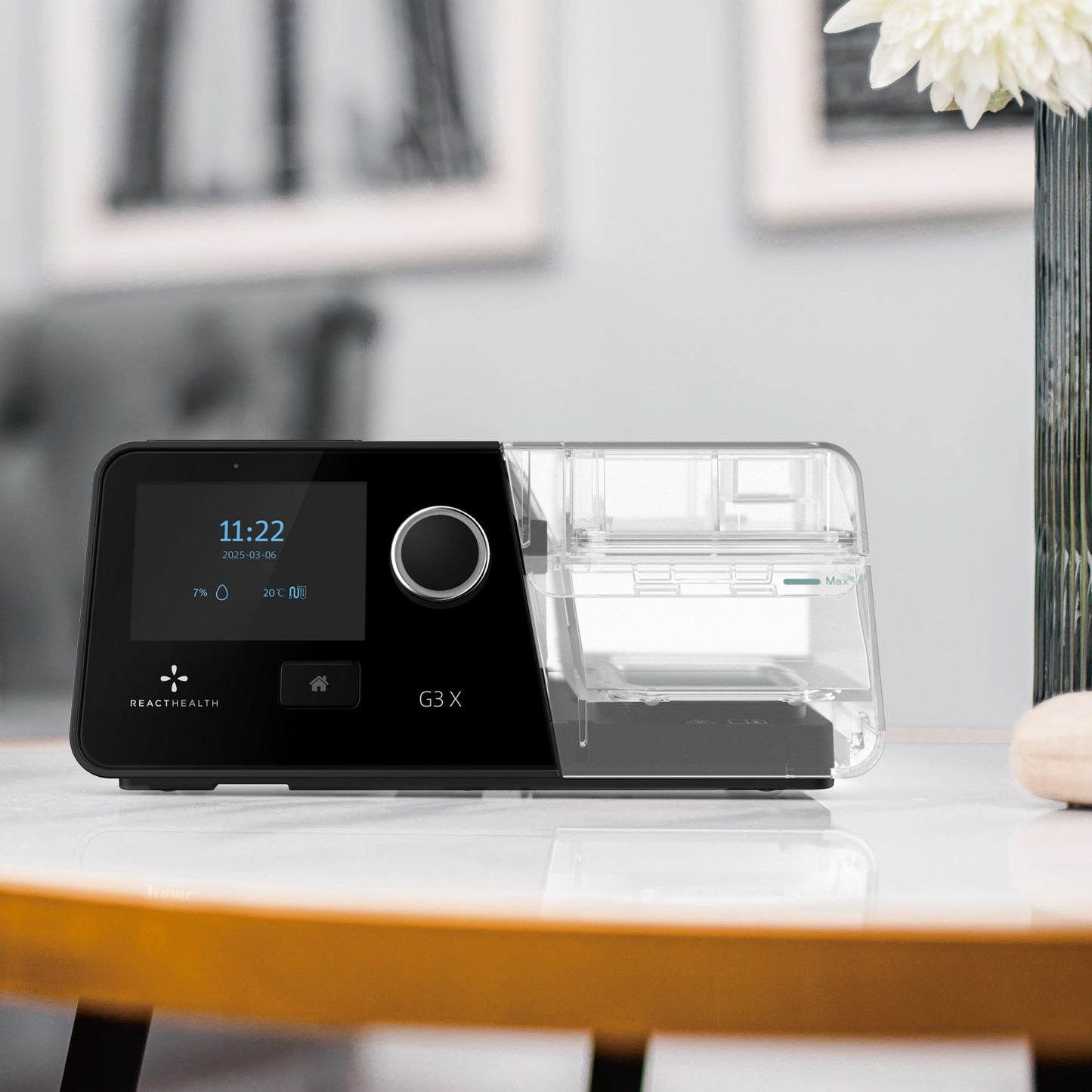 Luna G3 X Advanced Auto CPAP Machine on a table 