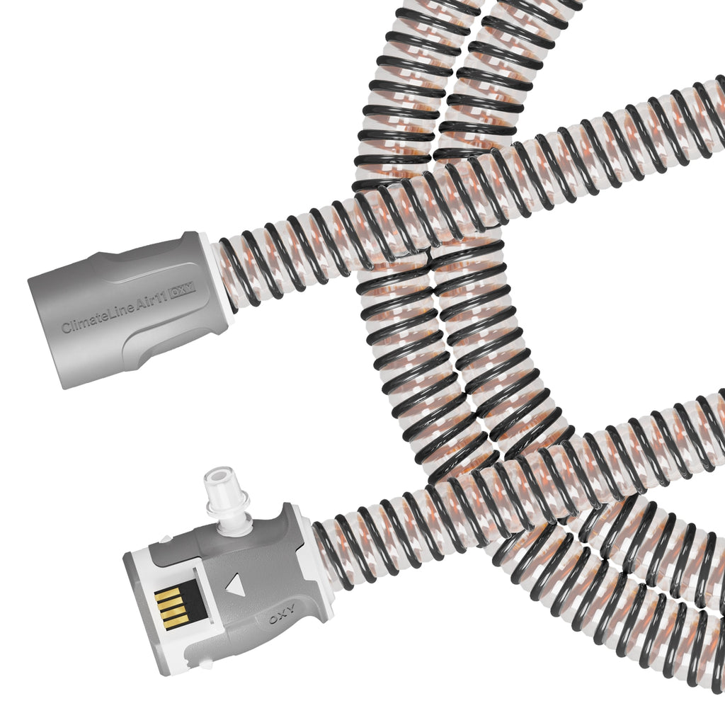 Hose with connectors on a white background