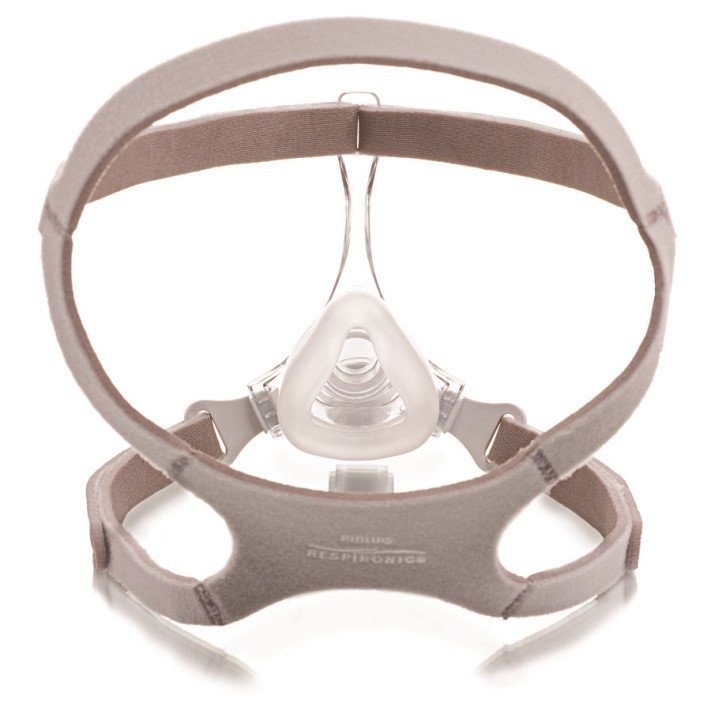 Philips Respironics CPAP mask on a white background