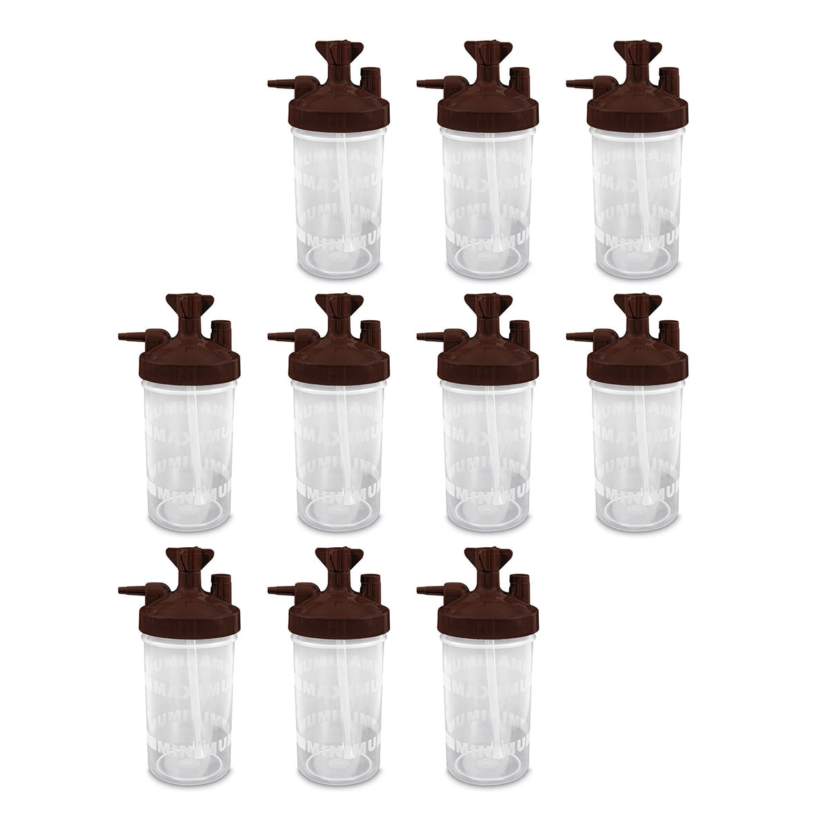 Salter 7100 Bubble Humidifier Bottle for Various Oxygen Concentrators (Brown Lid with 3 PSI Safety Valve)