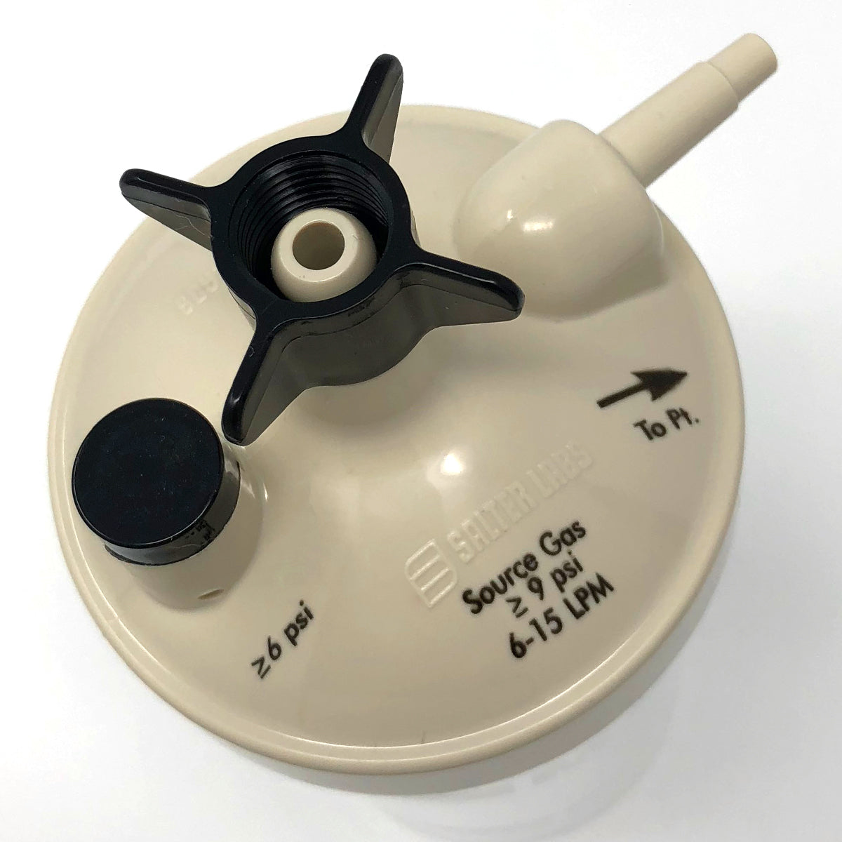 Salter 7900 Tan Lid Bubble Humidifier for High Flow Oxygen