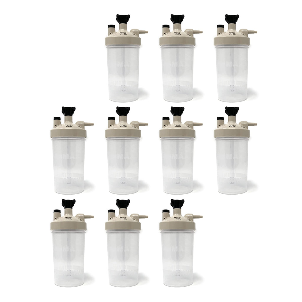 Salter 7900 Tan Lid Bubble Humidifier for High Flow Oxygen 10-Pack