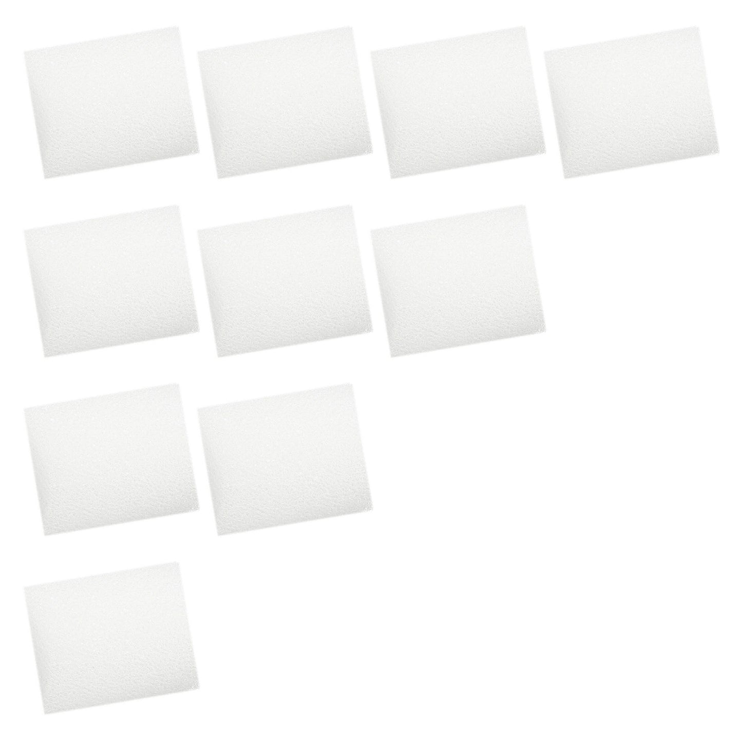 Multiple white square filters on a white background