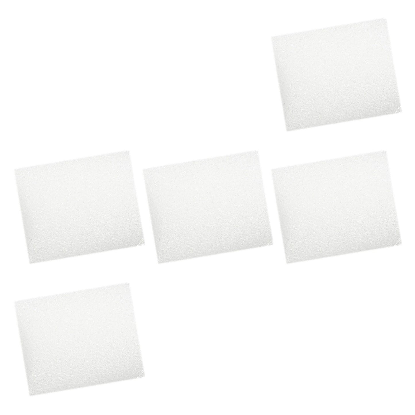 Set of six white square filters on a white background