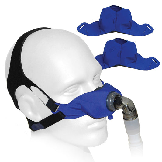 SleepWeaver Elan Soft Cloth Nasal CPAP/BiPAP Mask FitPack with Headgear (Includes Free FeatherWeight Tube)