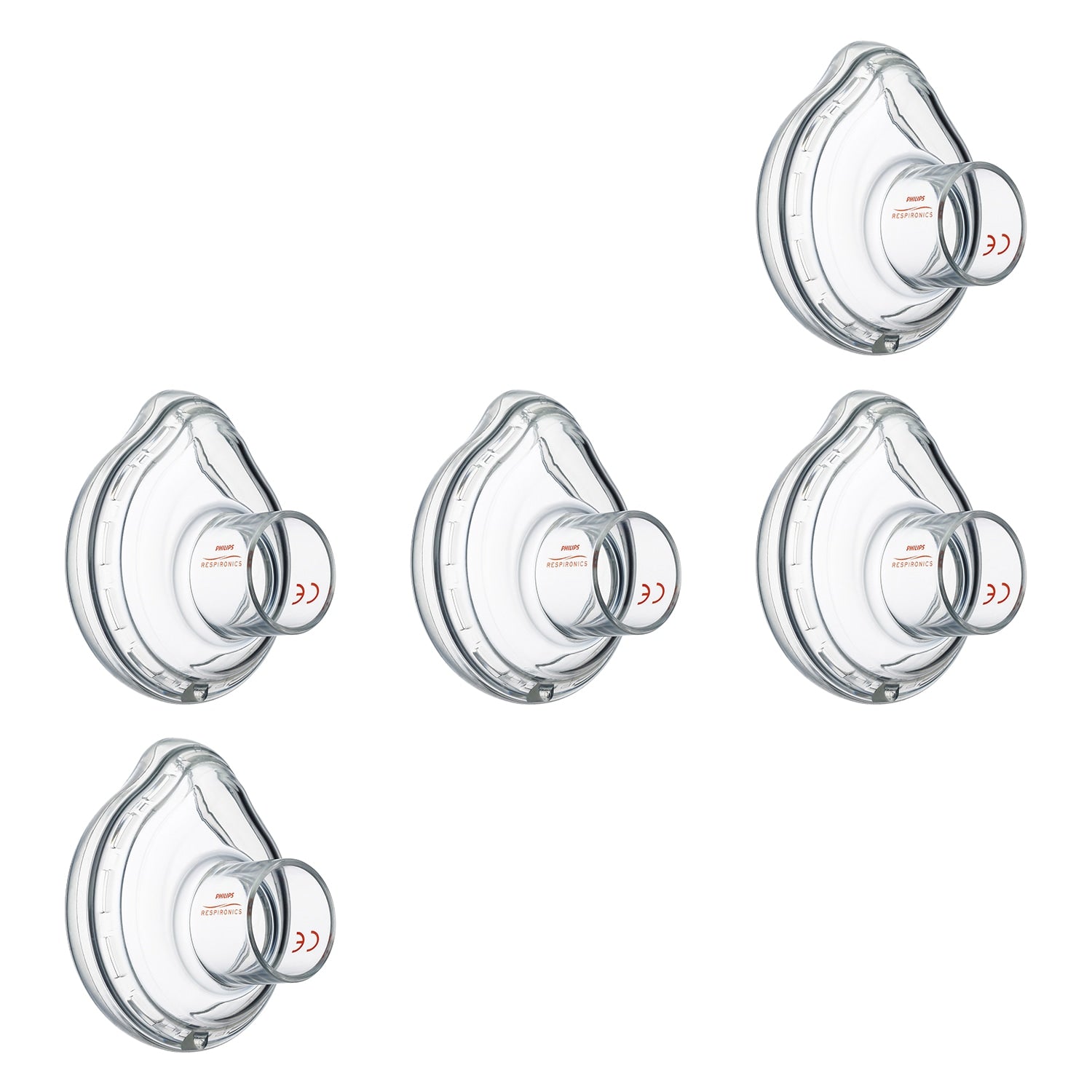 Set of 5 Lifetouch Masks  on a white background