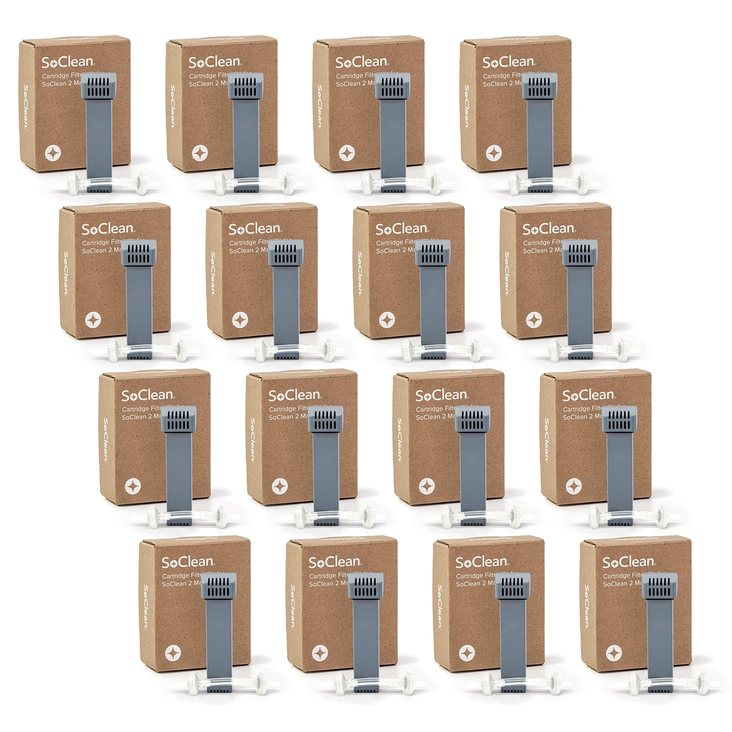 Multiple boxes of SoClean product on a white background