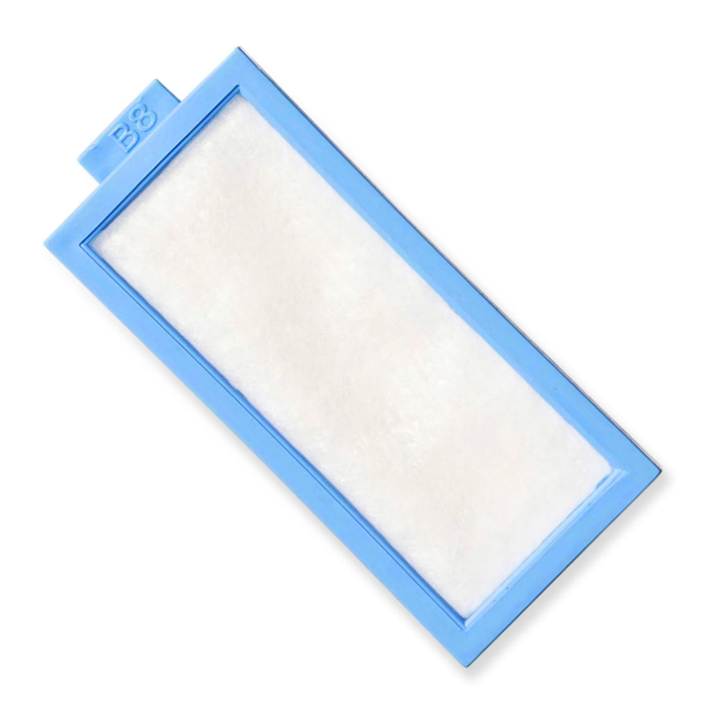 An ultra fine filter with a blue frame designed for use with DreamStation 2 Series CPAP/BiPAP Machines.