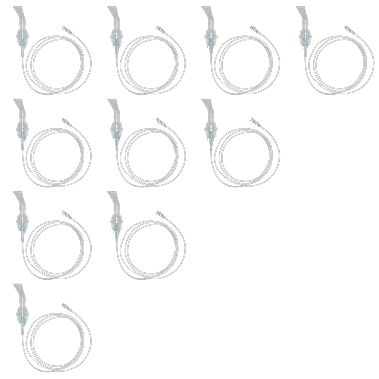 Set of 10 Sunset Disposable Nebulizer with Angled Mouthpiece 