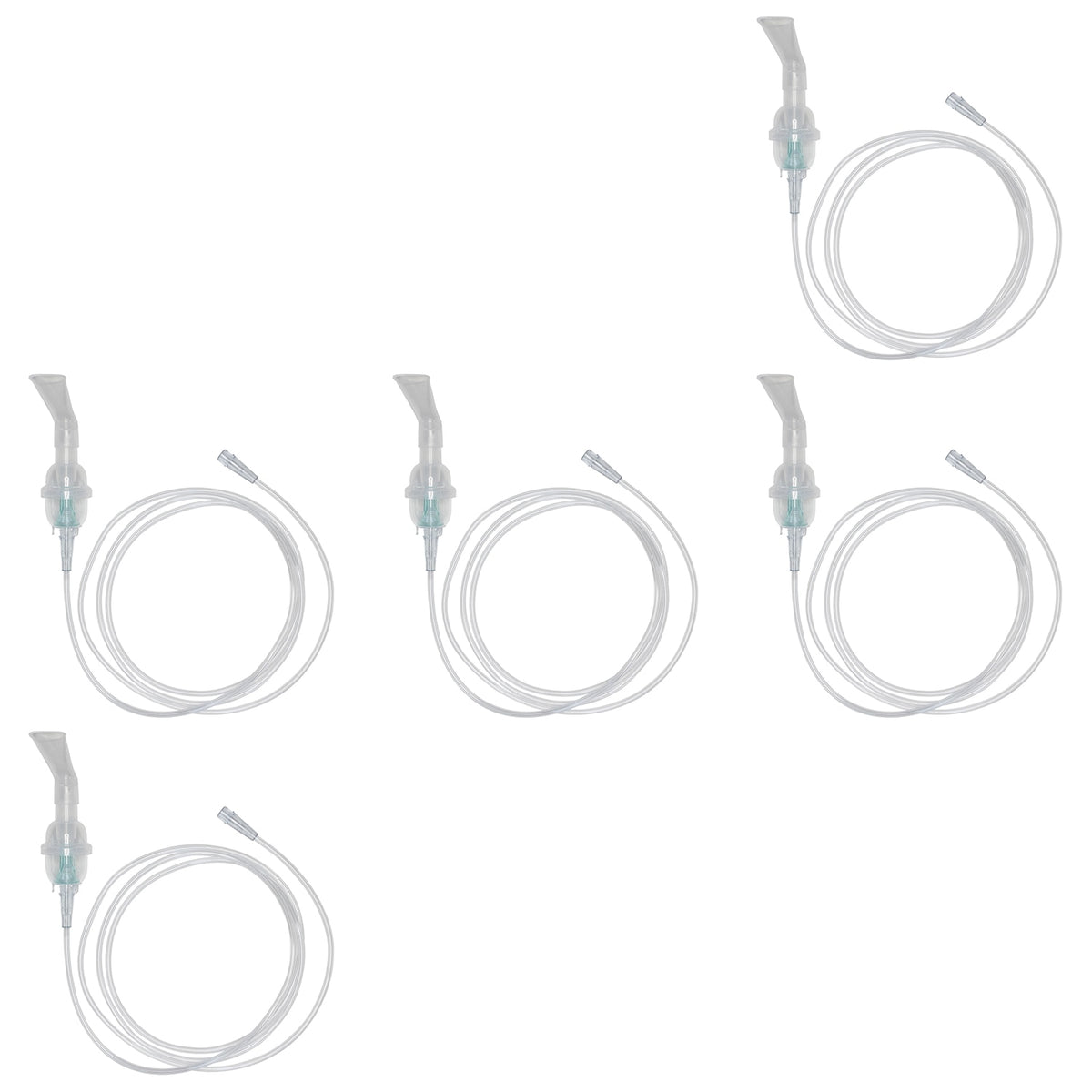 Set of 6 Sunset Disposable Nebulizer with Angled Mouthpiece 