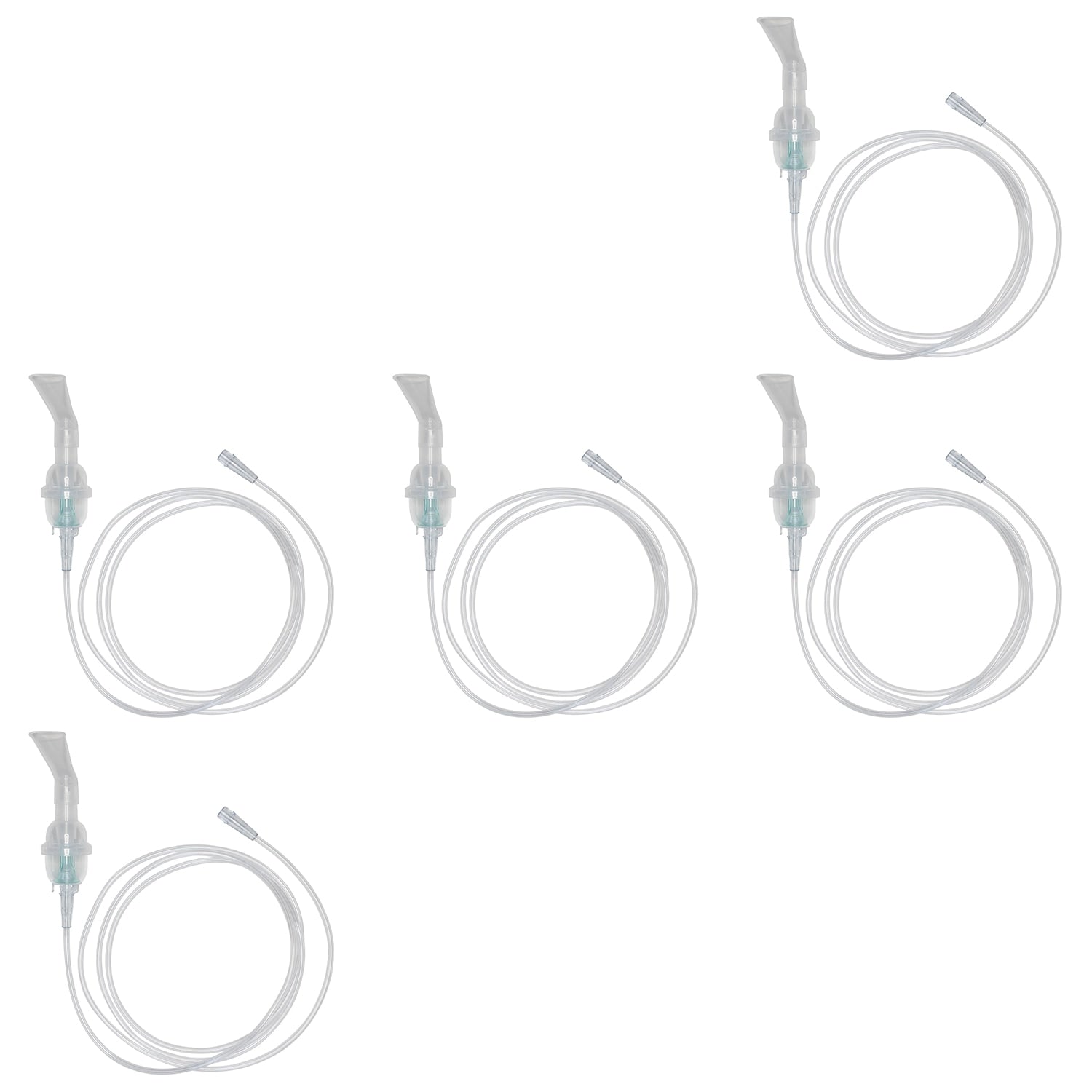 Set of 6 Sunset Disposable Nebulizer with Angled Mouthpiece 