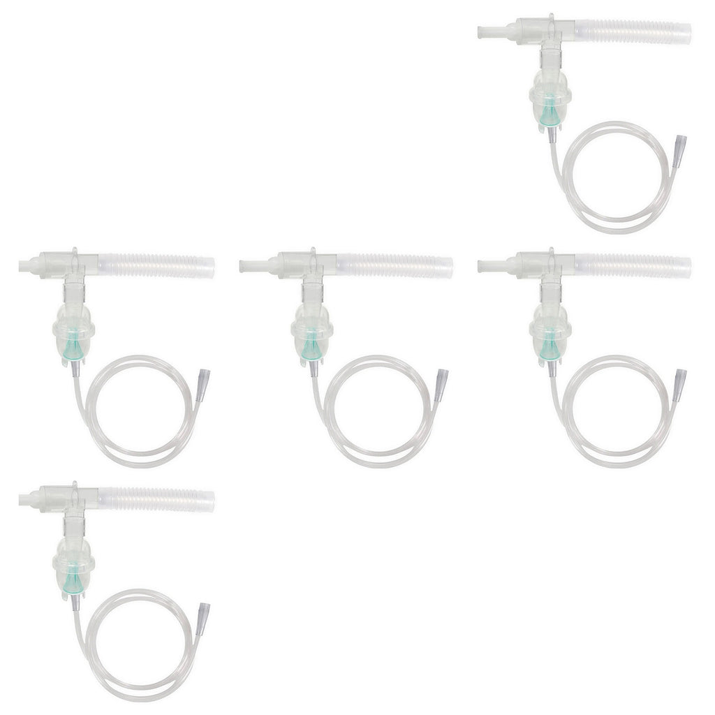 Set of 5 Sunset Disposable Nebulizer with T Piece 