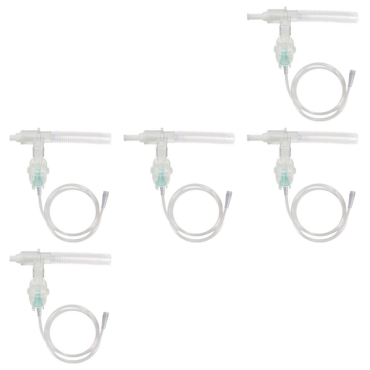 Set of 5 Sunset Disposable Nebulizer with T Piece 