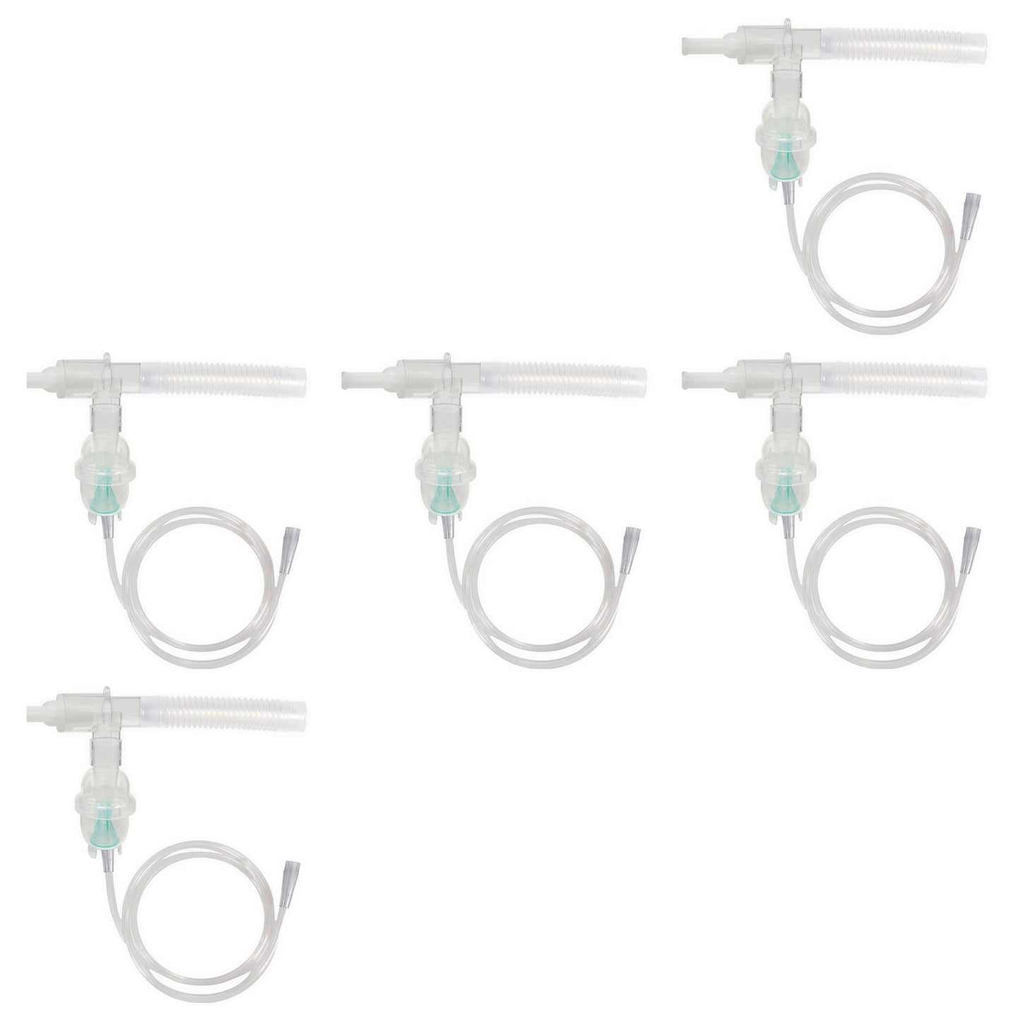 Set of 5 Sunset Disposable Nebulizer with T Piece 