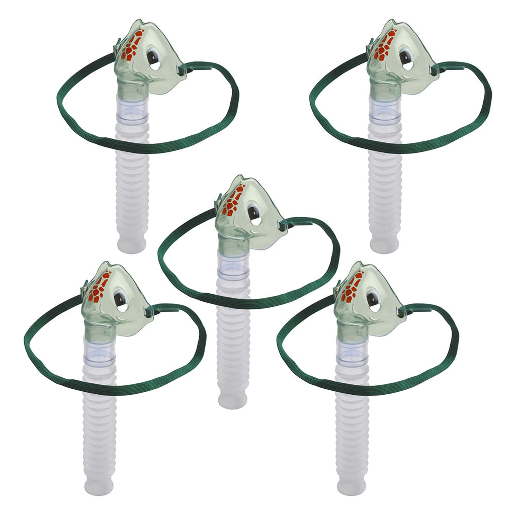 TC Turtle Pediatric Nebulizer Mask 5-Pack with Straps