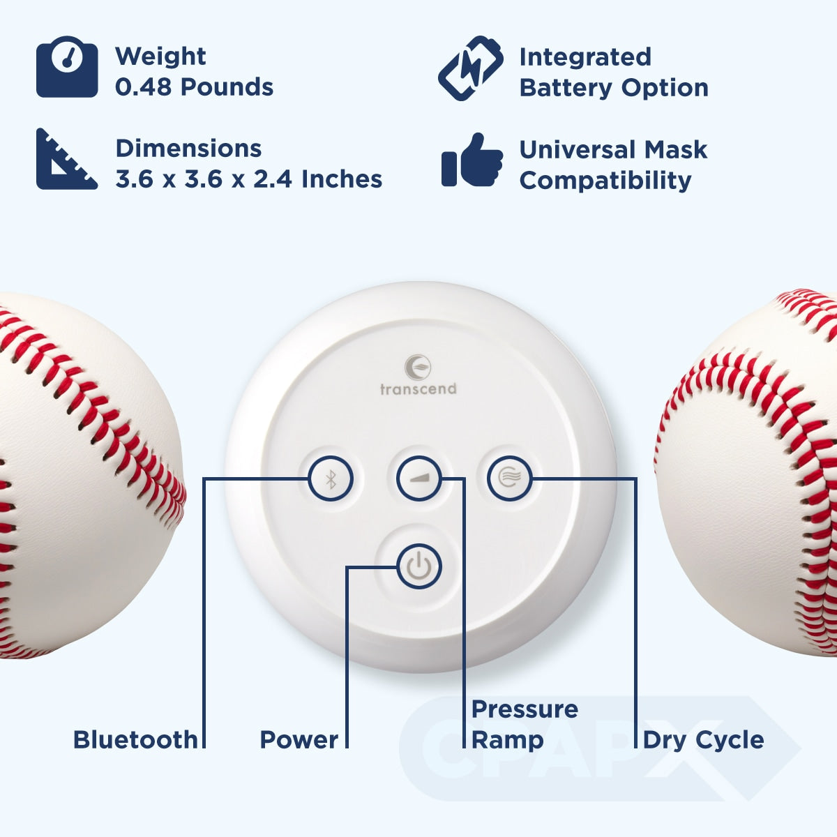 transcend mini cpap features