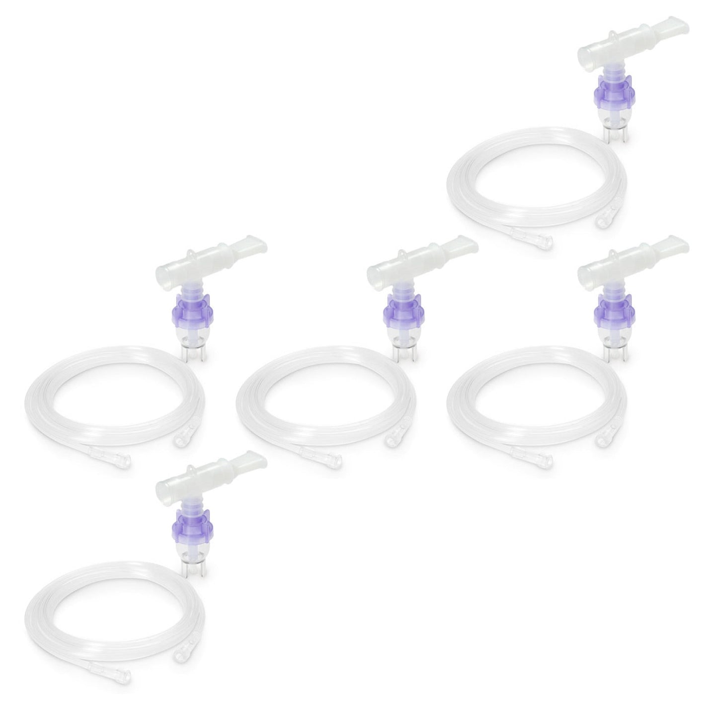 Set of Five Vixone Reusable Handheld Nebulizer with Tubing 