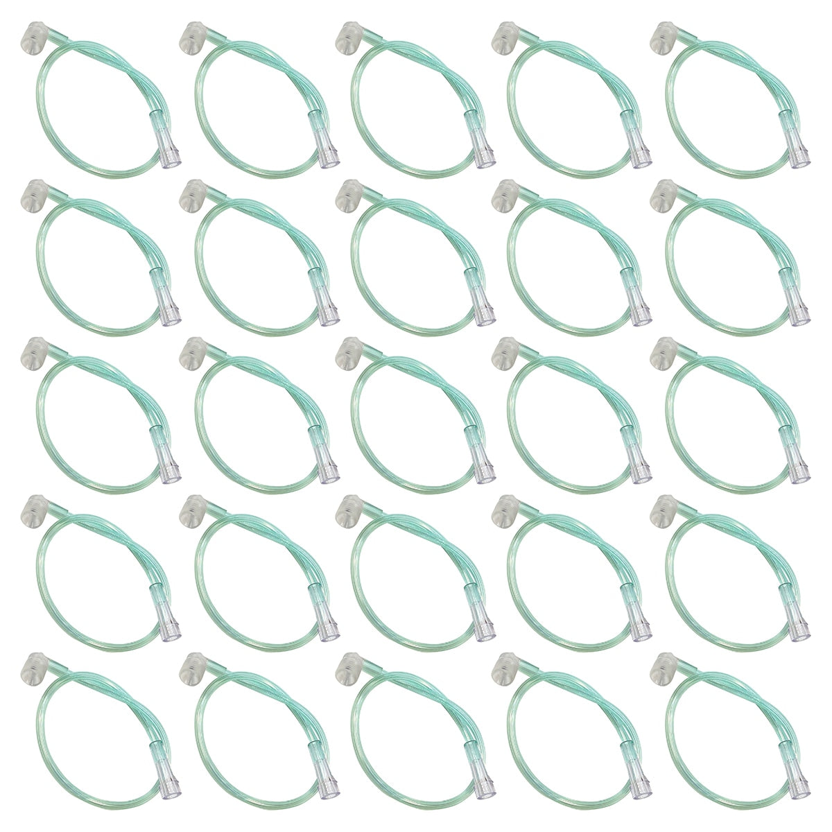 green oxygen humidifier adapter tube 25-pack