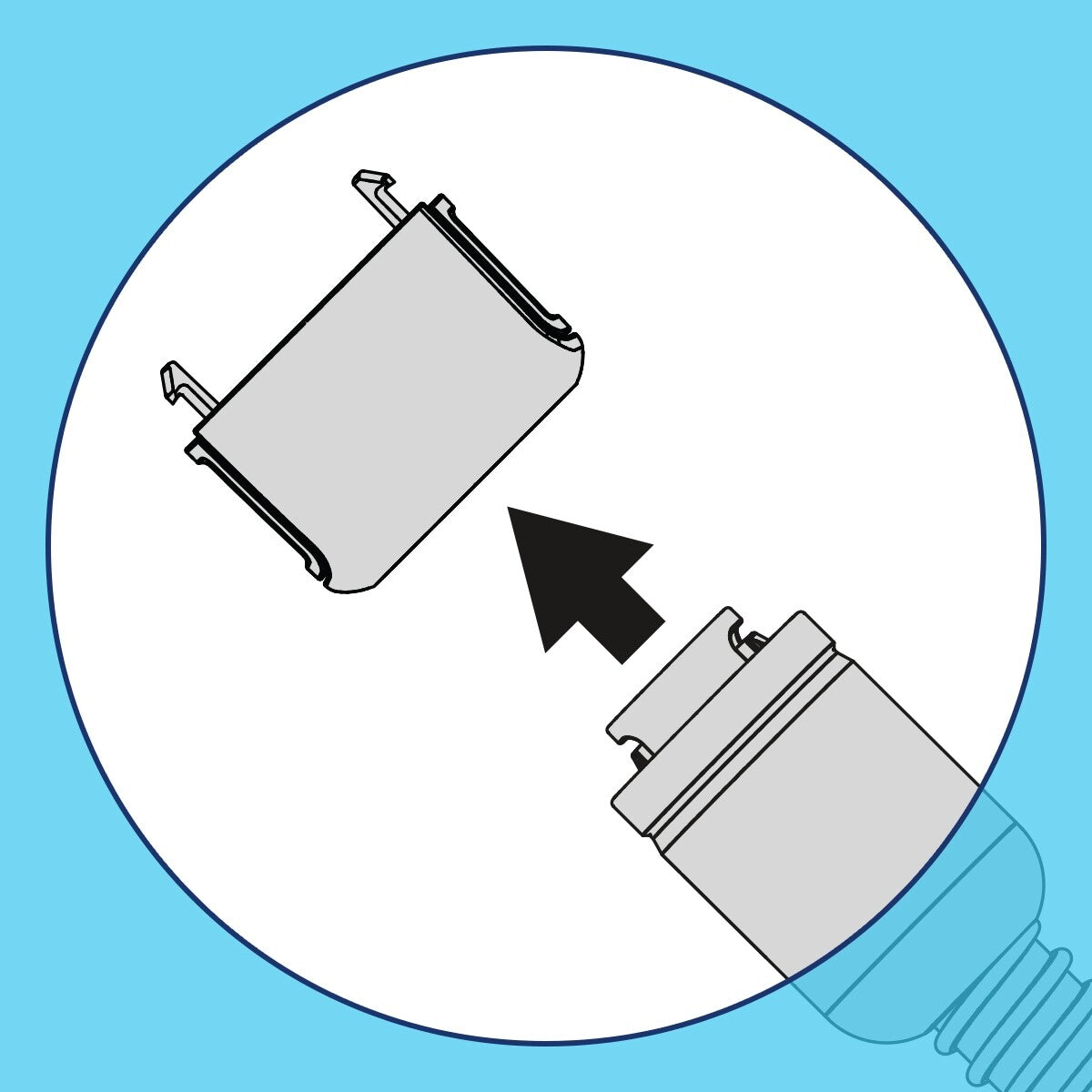 12MM Non-Heated Tubing Adapter for DreamStation 2 Series CPAP/BiPAP Machines