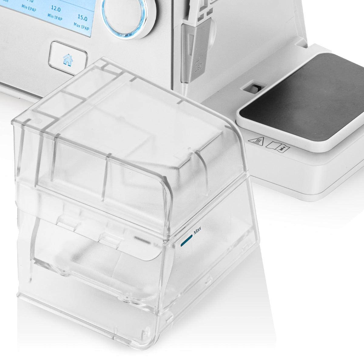 Lung G3 BiPAP with Chamber Removed from Heating Plate