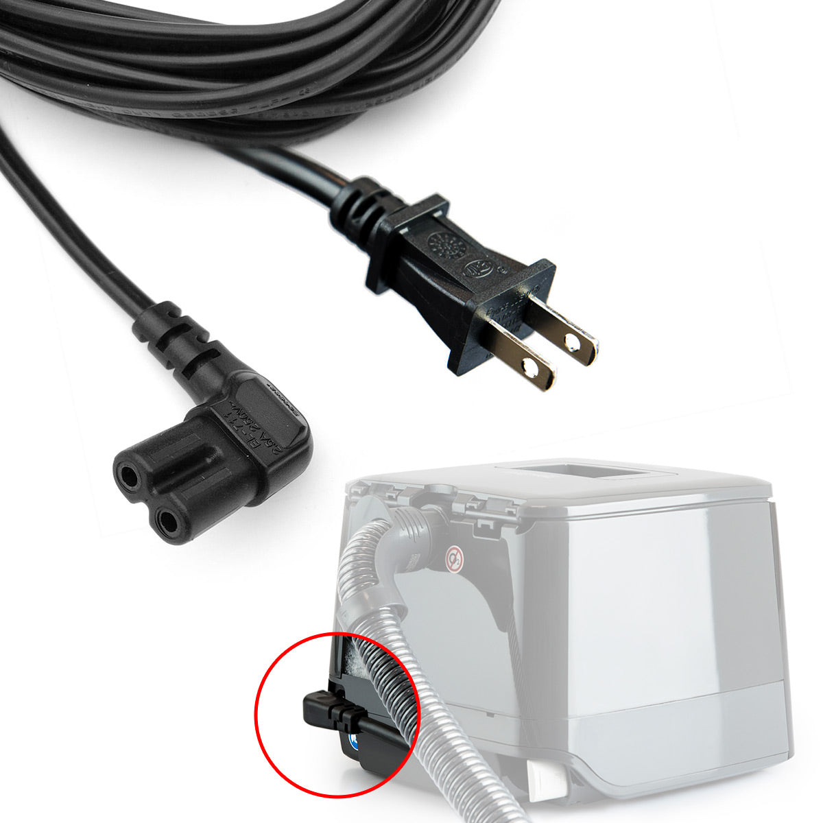 AC Power Cord for F&P SleepStyle Series CPAP Machines
