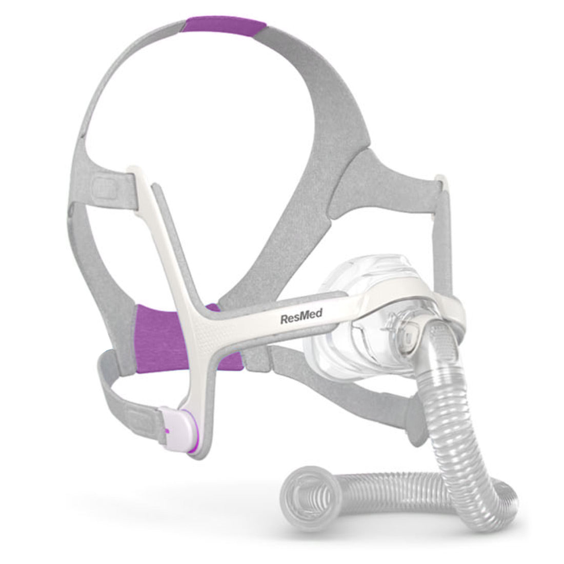 An AirFit N20 nasal CPAP/BiLevel mask with headgear, tube, and cushion attached.
