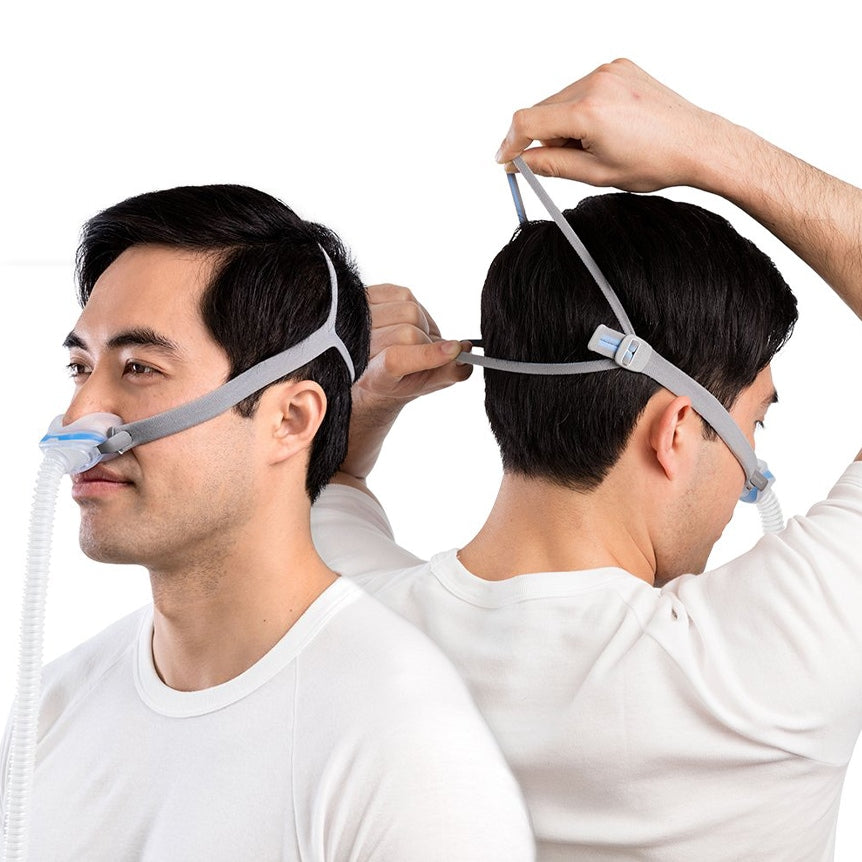 Man wearing an AirFit N30 CPAP Headgear 
