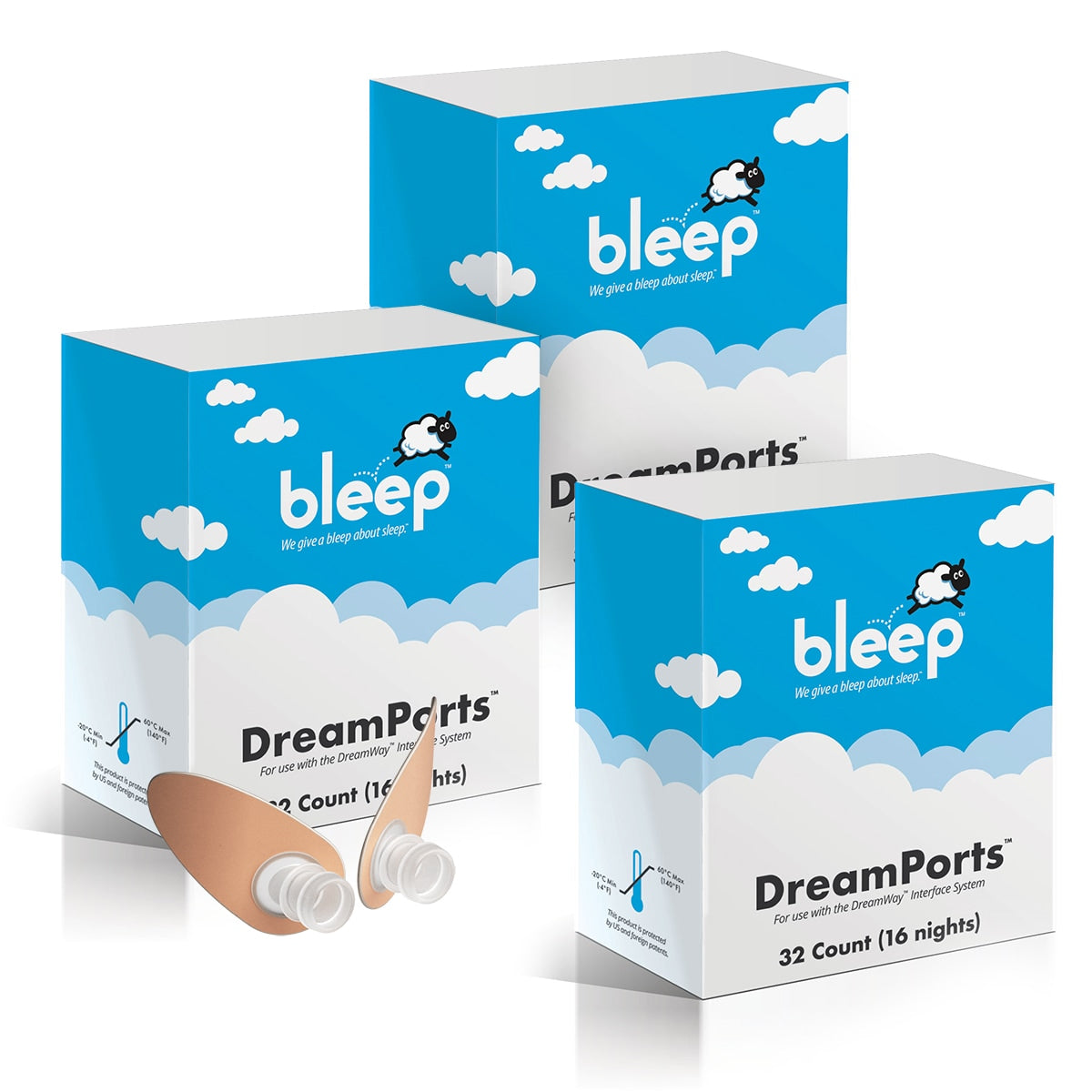 Bleep DreamPorts Adhesive Patches for DreamWay CPAP/BiPAP Masks