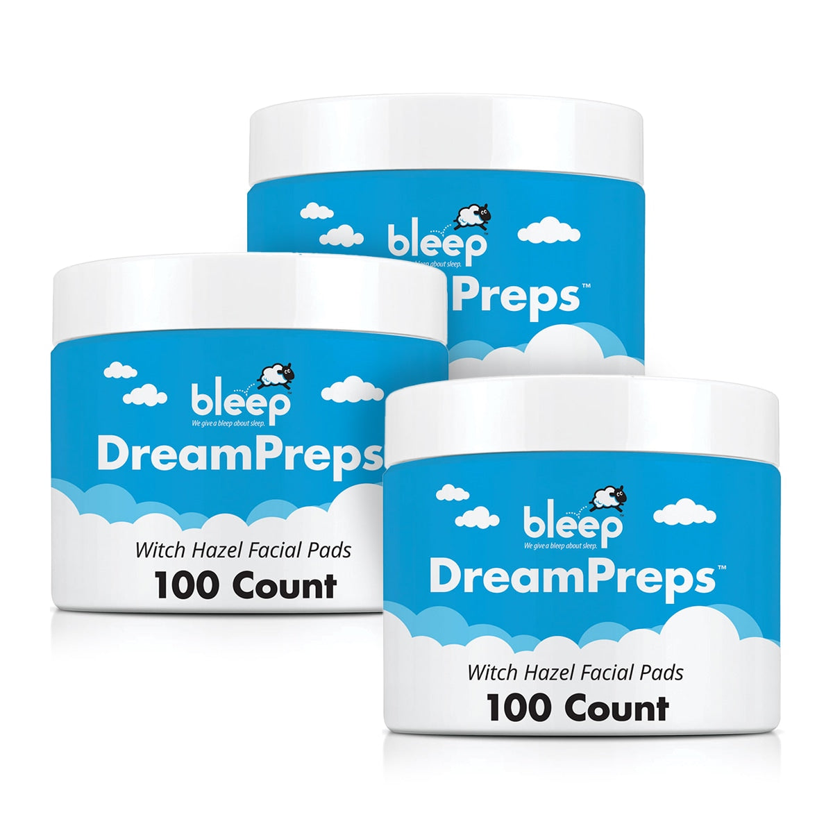 Bleep DreamPreps Witch Hazel Facial Pads for CPAP/BiPAP Masks - 100 Pads