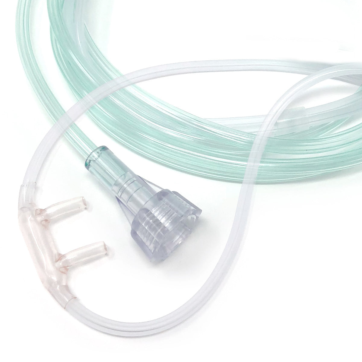 ComfortSoft Plus Adult Nasal Cannula with 7 Foot Clear Oxygen Supply Tubing & Threaded Nut