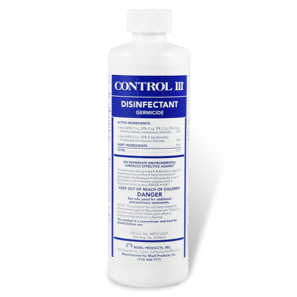Control III Cleaner & Disinfectant for CPAP/BiPAP Masks & Equipment (8 Ounce Concentrate)