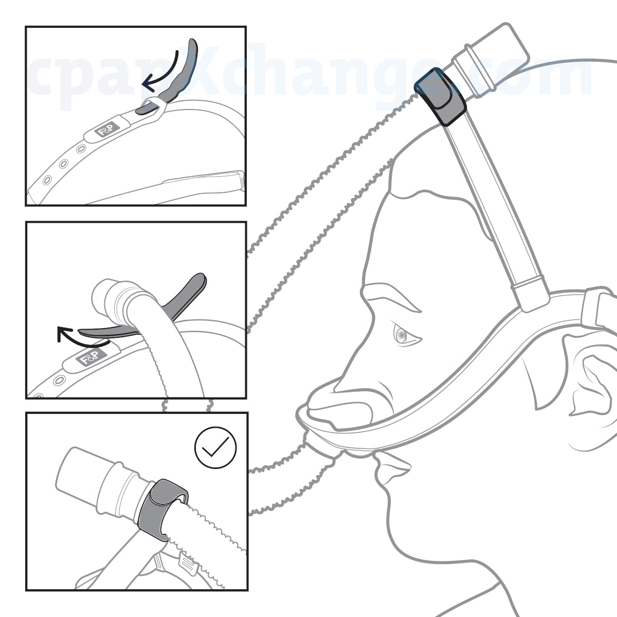 Tube Strap for Evora Nasal CPAP/BiPAP Masks