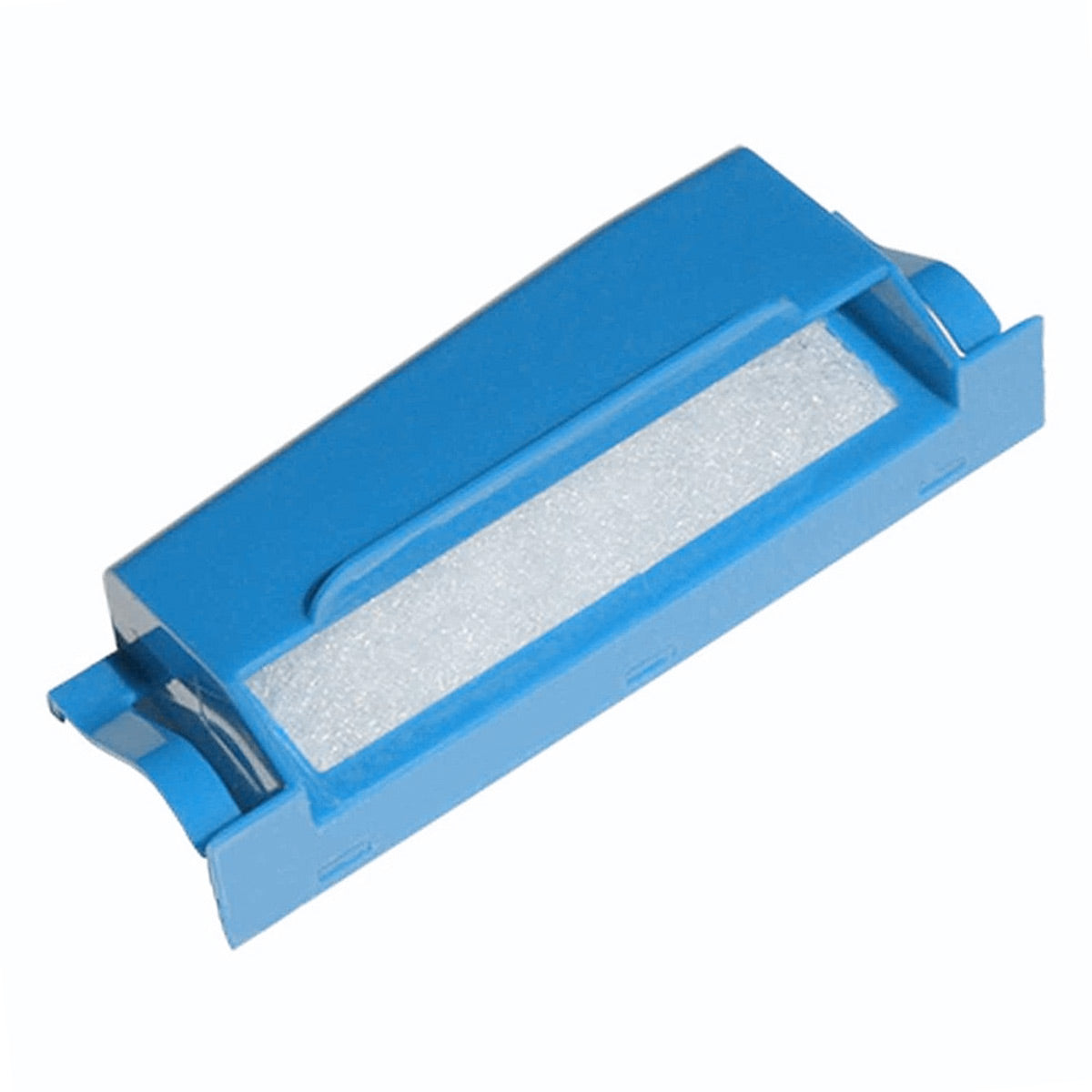 A blue foam pollen filter designed for use with DreamStation CPAP/BiPAP machines, showing the filter material and housing.