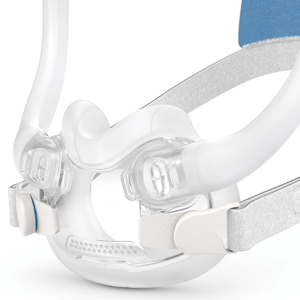 resmed airfit f30i full face cushion installed in cpap mask